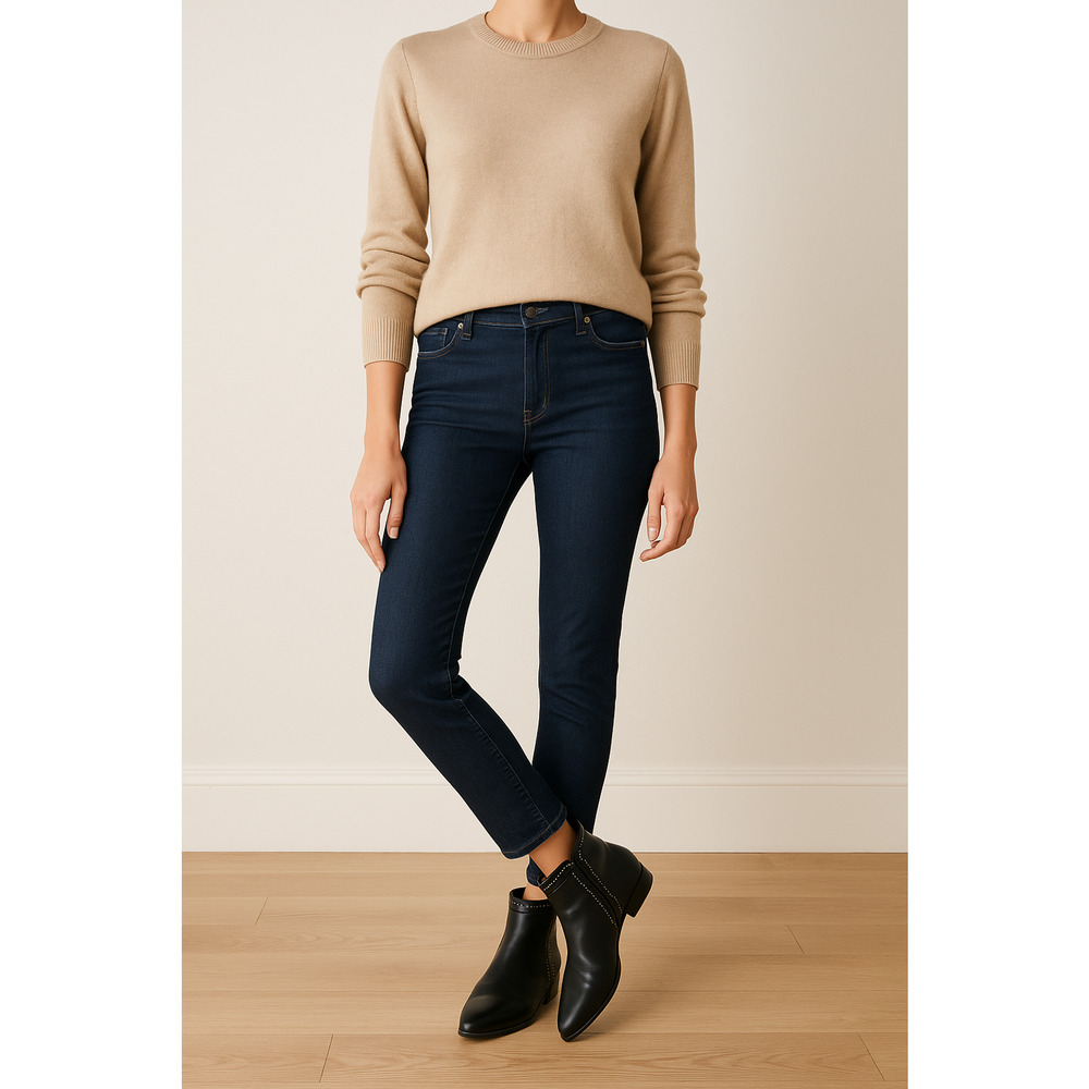 Anthropologie x Italeau 6.5 Studded Leather Ankle Boots $399 Black Made in Italy - Picture 6 of 10